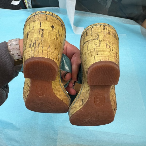 b.o.c. Women's Teal Floral Wedges - Picture 7 of 10